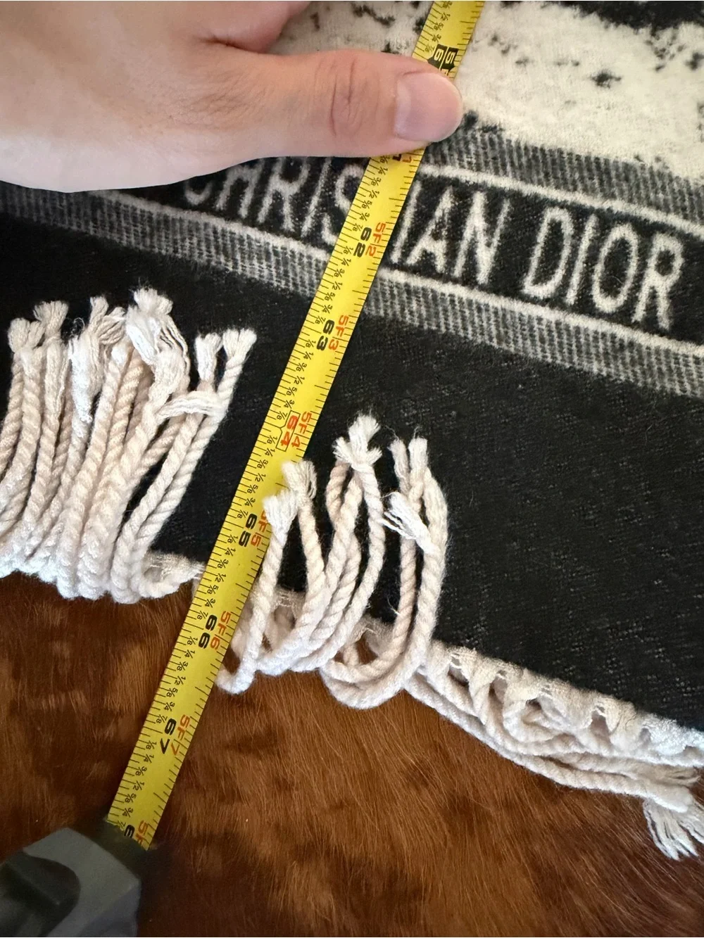 Christian Dior Fringe Scarf